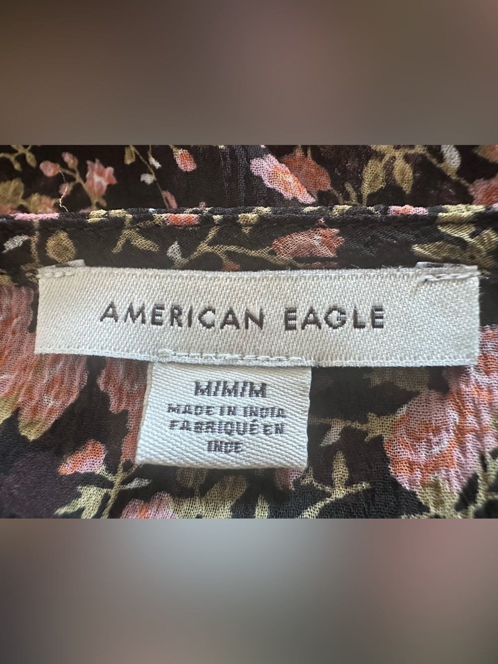 American Eagle Floral Open Front Kimono Cardigan | Medium | Boho Duster(1398) - Picture 10 of 12